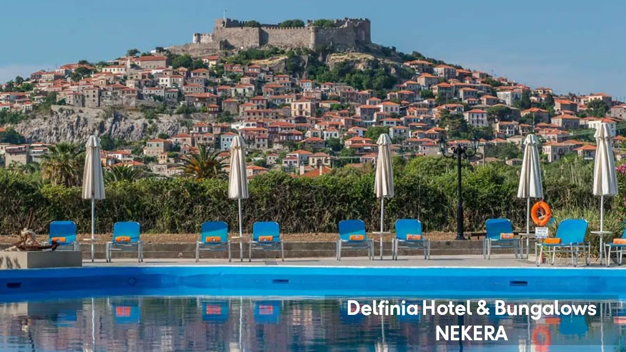 Grecja Lesbos Molivos Delfinia Hotel and Bungalows