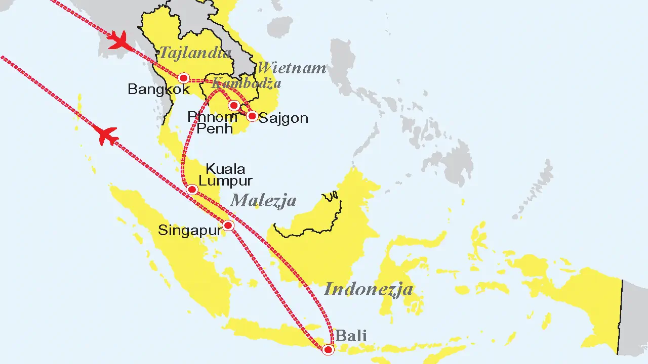 Sześć krajów Azji - Tajlandia - Wietnam - Kambodża - Malezja - Singapur - Indonezja - zdjęcie 19