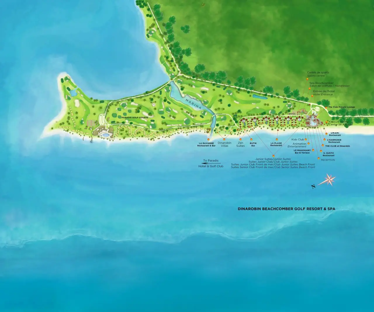 HOTEL Dinarobin Beachcomber Golf Resort & Spa
