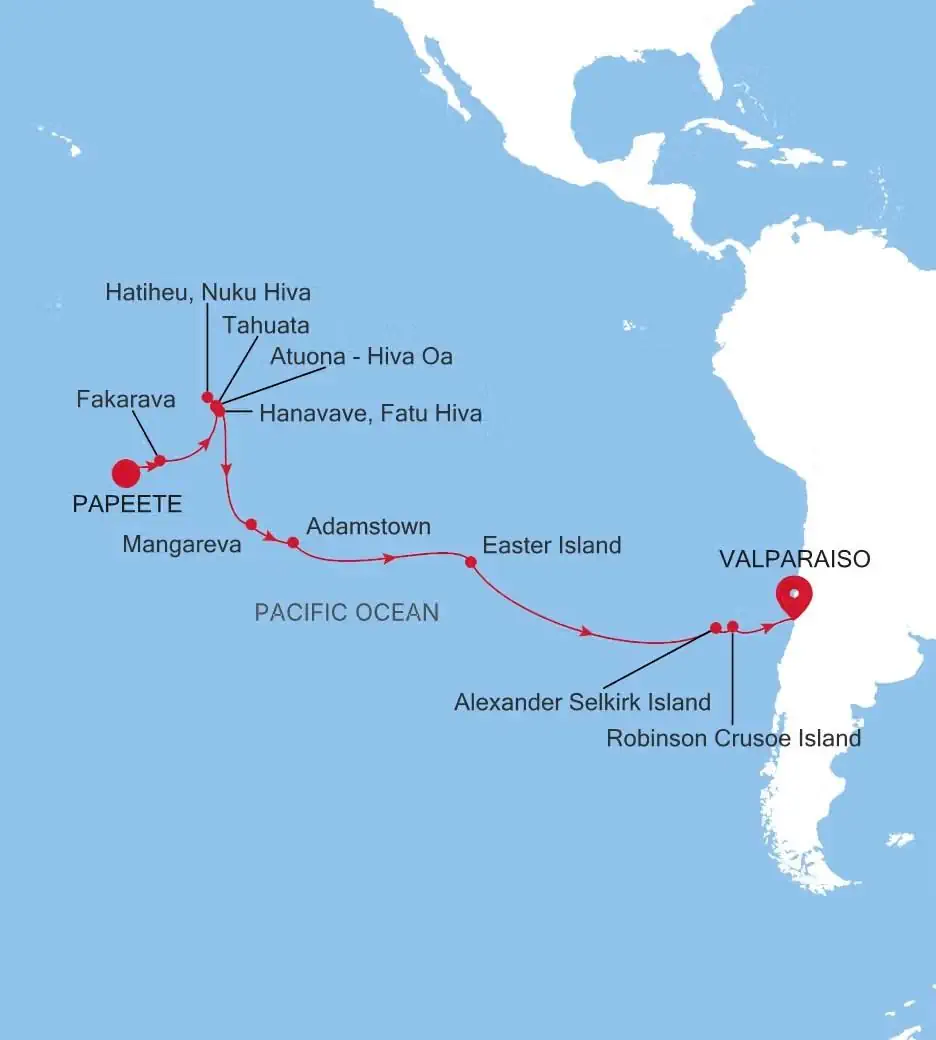 Polinezja Francuska (Tahiti, Archipelag Tuamotu, Markizy, Wyspa Reao), Wyspa Pitcairn, Wyspa Wielkanocna, Archipelag Juan Fernandez - zdjęcie 6