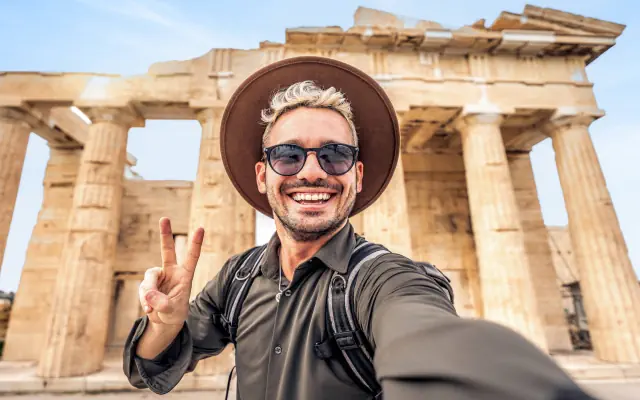 Selfie pod Akropolem